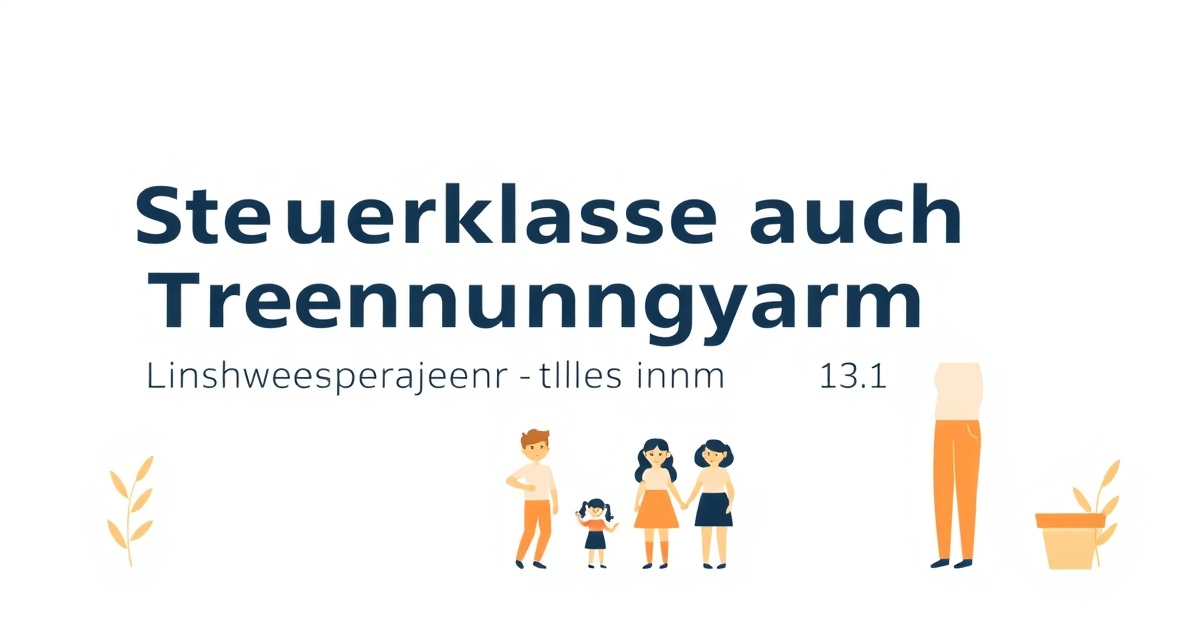 Steuerklasse nach Trennungsjahr — die wichtigsten Regeln auf einen Blick